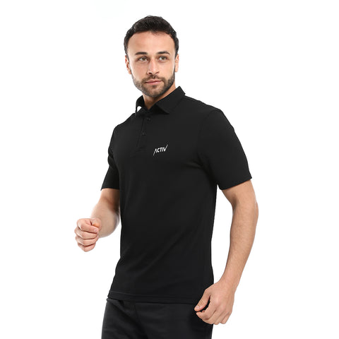 ACTIV MEN'S S/S POLO SHIRT - BLACK