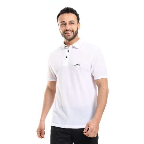 ACTIV MEN'S S/S POLO SHIRT - WHITE