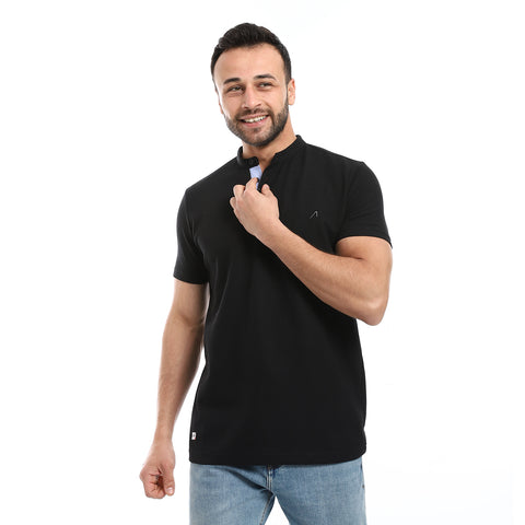 ACTIVEW MEN'S POLO T-SHIRT - BLACK