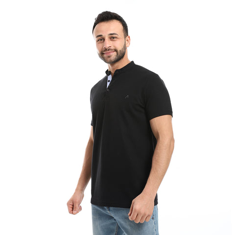 ACTIVEW MEN'S POLO T-SHIRT - BLACK