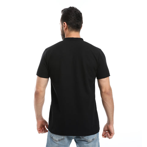 ACTIVEW MEN'S POLO T-SHIRT - BLACK