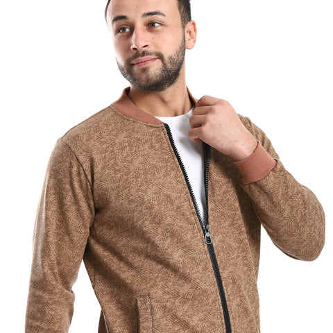 ACTIV MENS FULL ZIP SWEATSHIRT - COFFEE