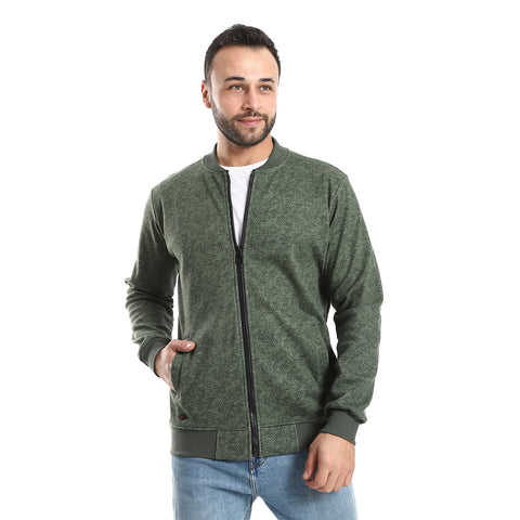 ACTIV MENS FULL ZIP SWEATSHIRT - OLIVE