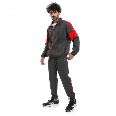 ACTIV NEON PRINT TRACKSUIT - D.GREY