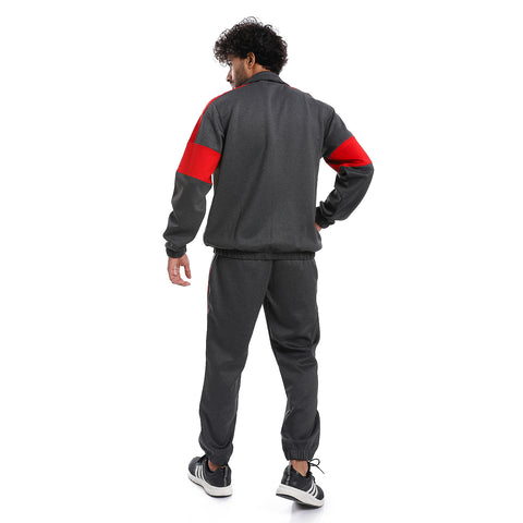 ACTIV NEON PRINT TRACKSUIT - D.GREY