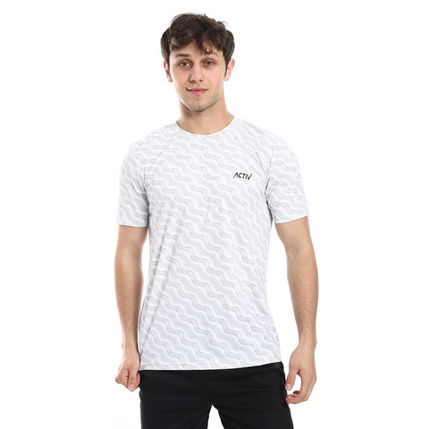 ACTIV GRAPHIC BASIC T-SHIRT - WHIT & GRY