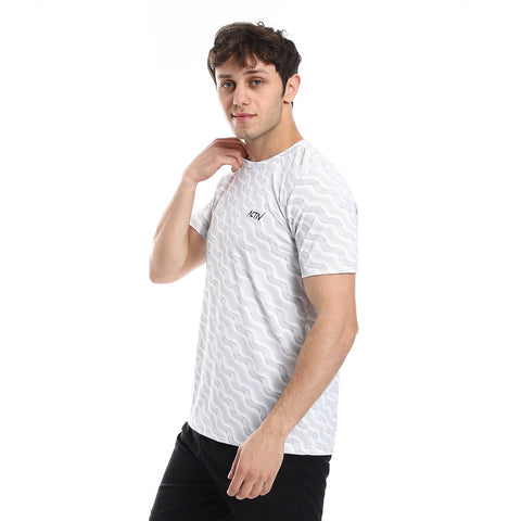 ACTIV GRAPHIC BASIC T-SHIRT - WHIT & GRY