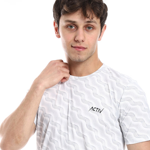 ACTIV GRAPHIC BASIC T-SHIRT - WHIT & GRY