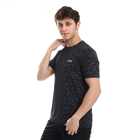 ACTIV GRAPHIC BASIC T-SHIRT - BLACK