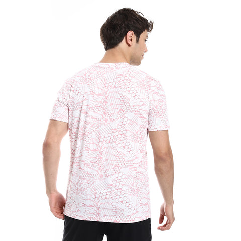 ACTIV GRAPHIC BASIC T-SHIRT - WHT & ROSE