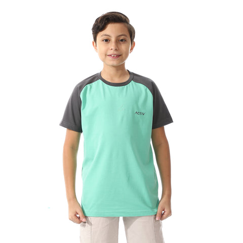 ACTIVEW MEN'S BASIC T-SHIRT - L.GREEN