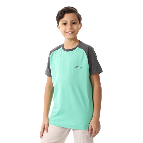 ACTIVEW MEN'S BASIC T-SHIRT - L.GREEN