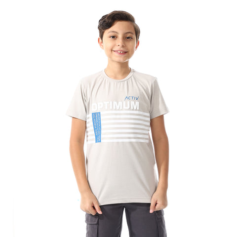 ACTIVEW KIDS BASIC T-SHIRT - BEIGE