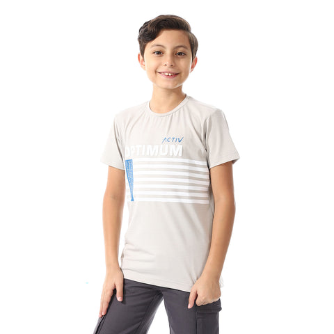 ACTIVEW KIDS BASIC T-SHIRT - BEIGE