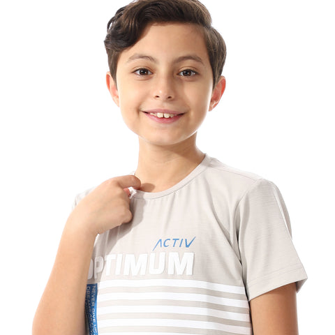 ACTIVEW KIDS BASIC T-SHIRT - BEIGE