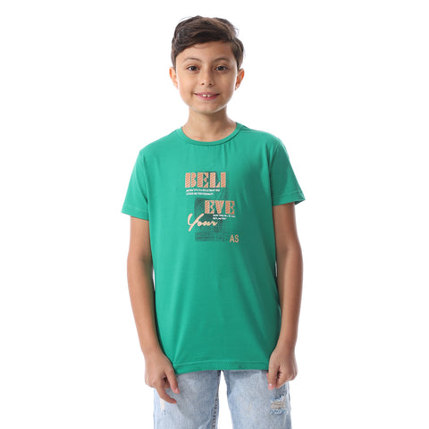 ACTIVEW MEN'S BASIC T-SHIRT - GREEN