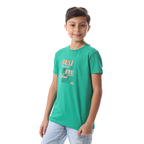 ACTIVEW MEN'S BASIC T-SHIRT - GREEN