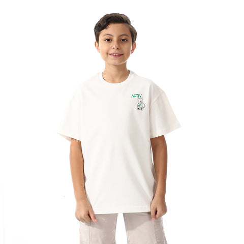 ACTIV MEN'S OVERSIZE T-SHIRT - WHITE