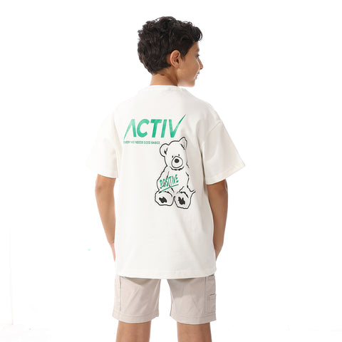 ACTIV MEN'S OVERSIZE T-SHIRT - WHITE