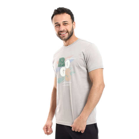 ACTIVEW MEN'S BASIC T-SHIRT - SILVER