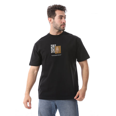 ACTIV MEN'S OVER SIZE T-SHIRT - BLACK