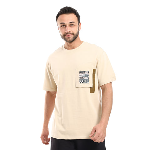 ACTIV MEN'S OVER SIZE T-SHIRT - BEIGE