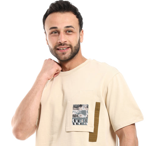 ACTIV MEN'S OVER SIZE T-SHIRT - BEIGE