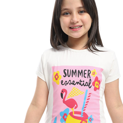 ACTIVNEW GIRLS T-SHIRT - OFF WHIT