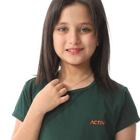 ACTIVNEW GIRLS T-SHIRT - OLIVE