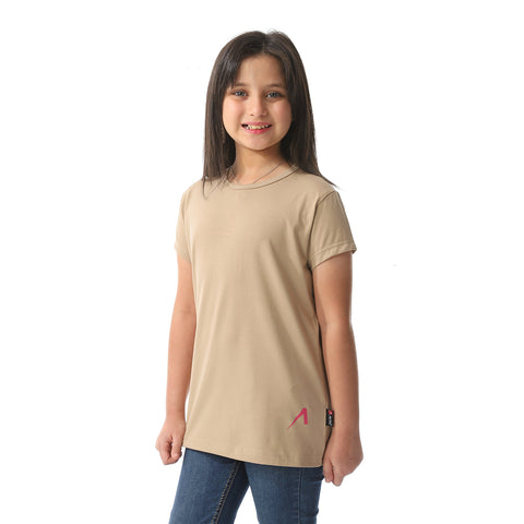 ACTIVNEW GIRLS T-SHIRT - BEIGE