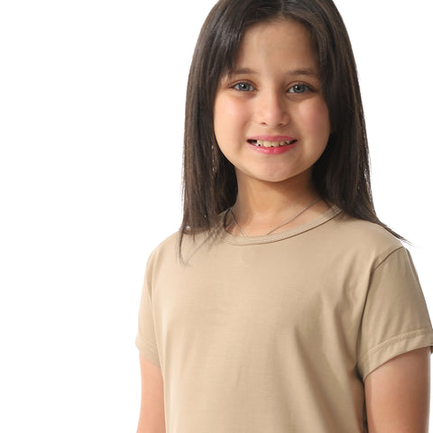 ACTIVNEW GIRLS T-SHIRT - BEIGE