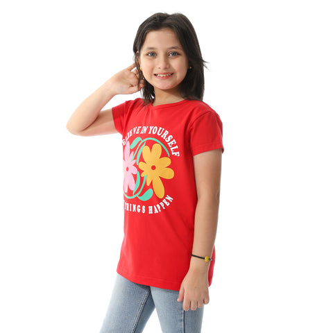 ACTIVNEW GIRLS T-SHIRT - RED