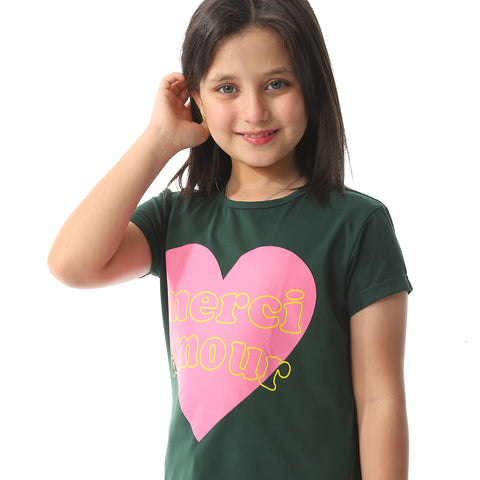 ACTIVNEW GIRLS T-SHIRT - OLIVE