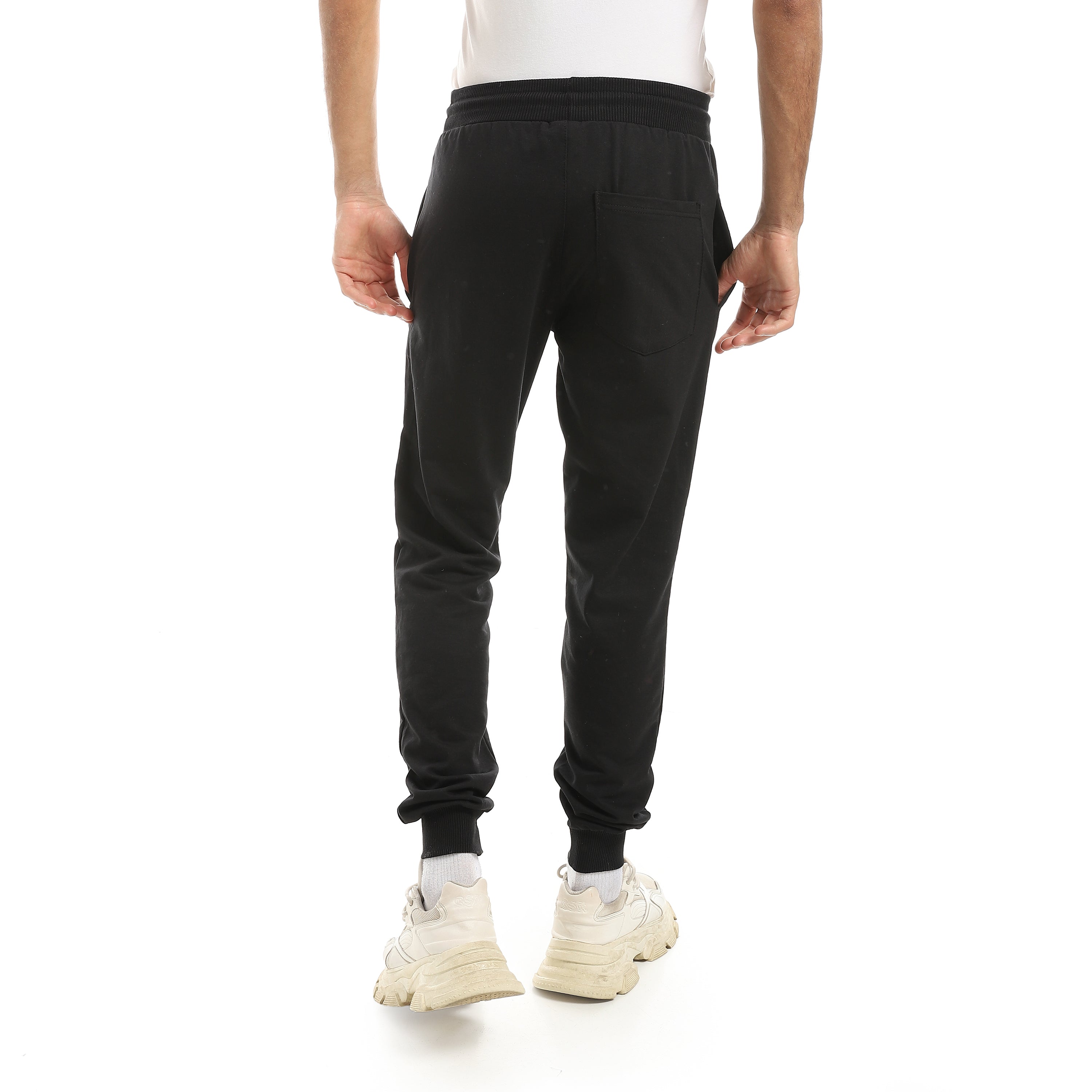 AIRWAK MENS ELASTIC-CUFF PANTS - اسود