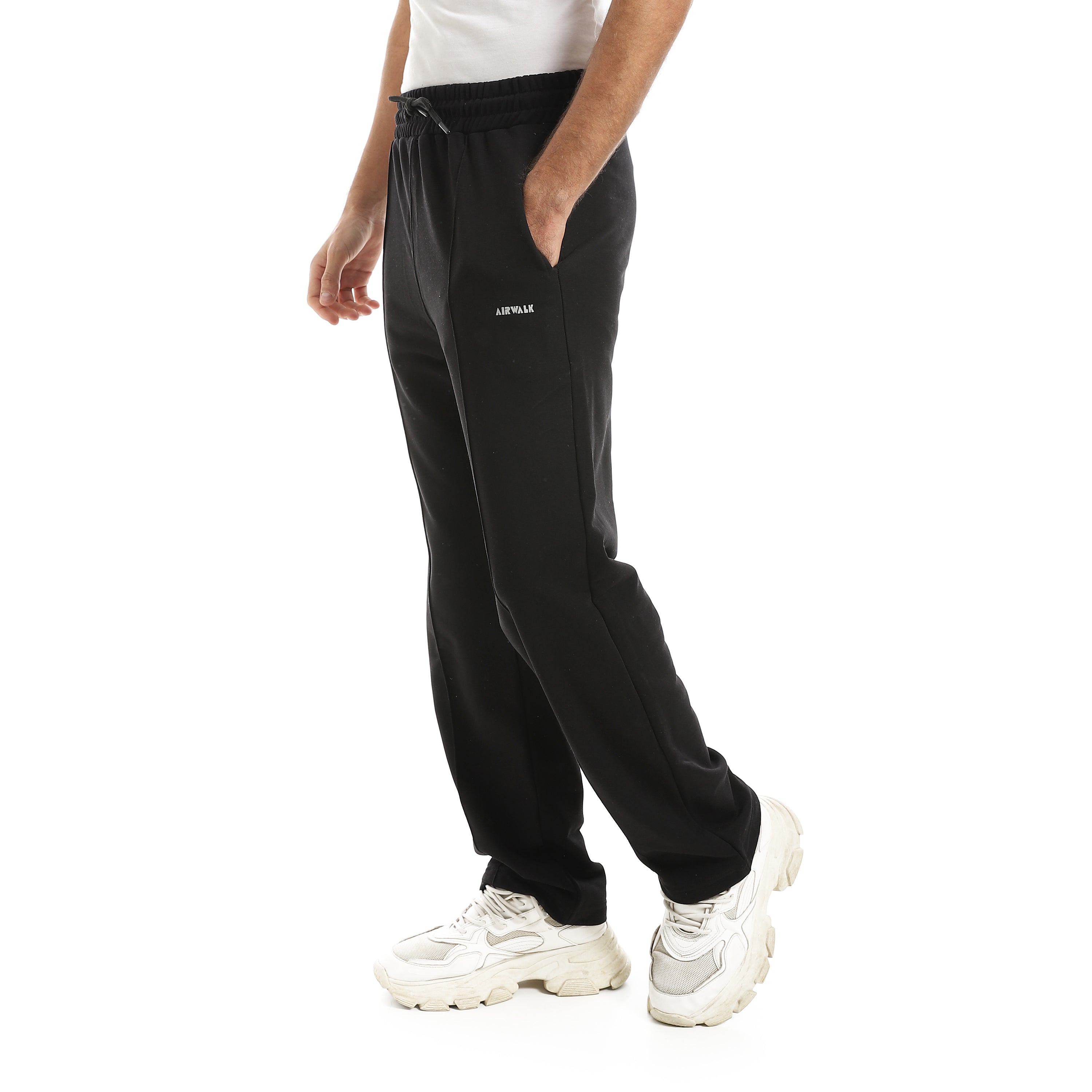 AIRWALK MENS MELTON SWEATPANTS - اسود