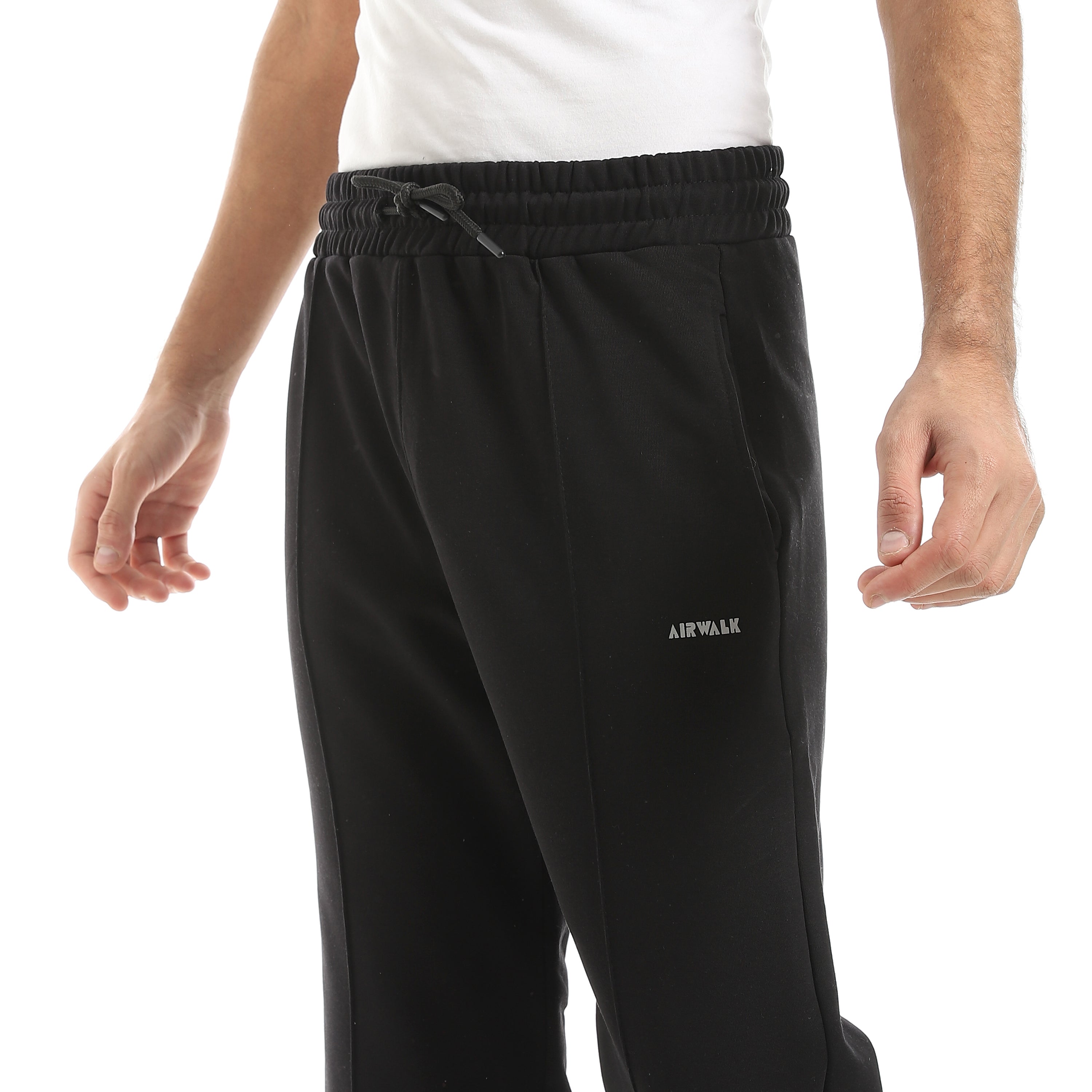 AIRWALK MENS MELTON SWEATPANTS - اسود