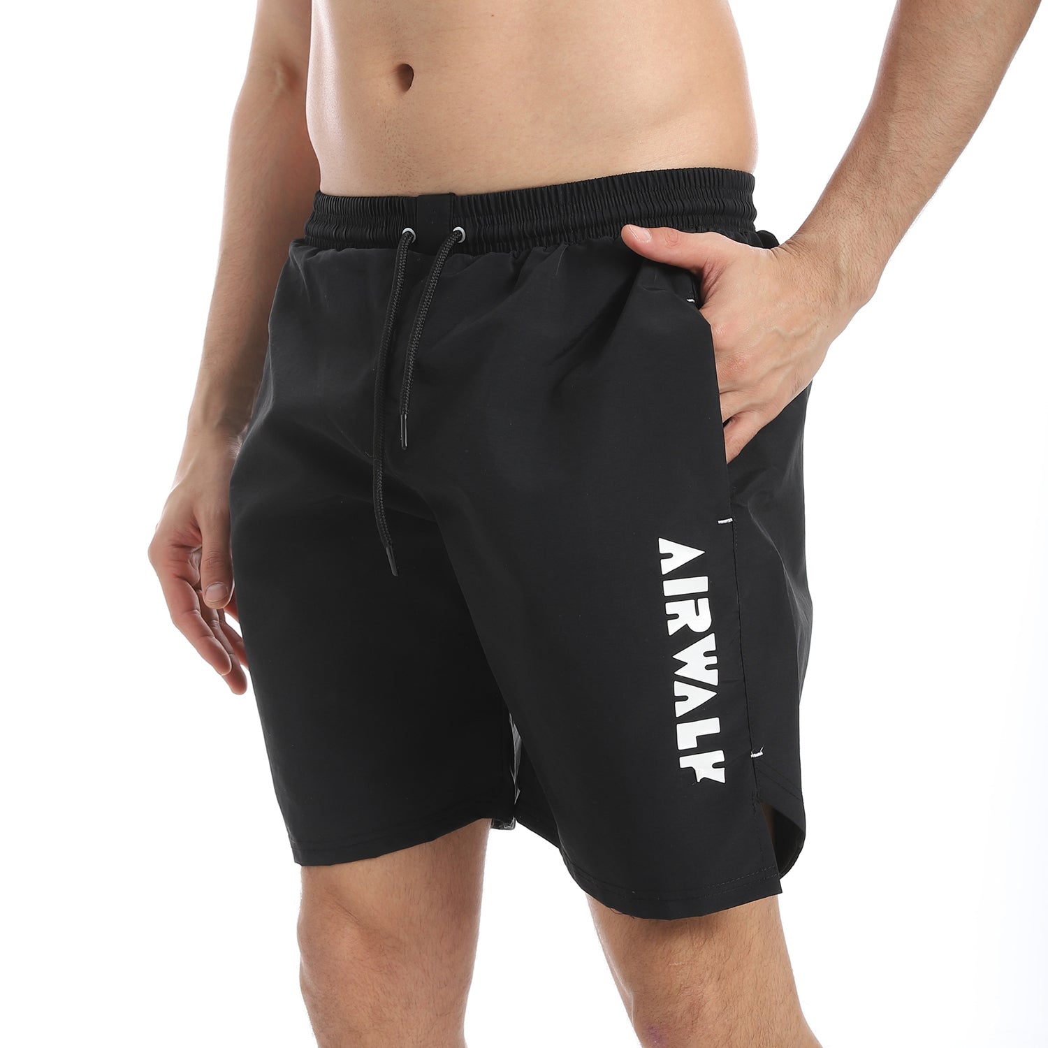 AIRWALK MEN'S SWIM SHORTS - BLACK