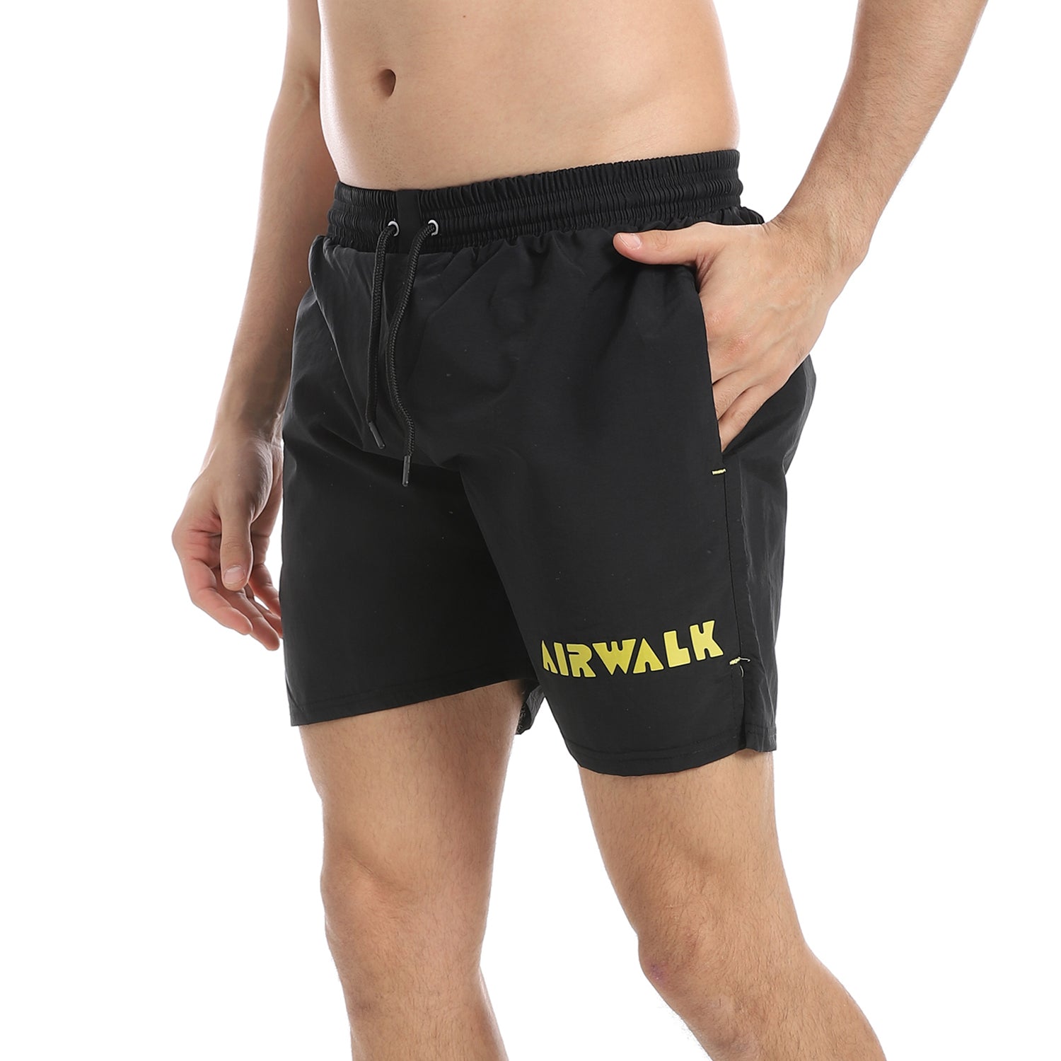AIRWALK MEN'S SWIM SHORTS - BLACK