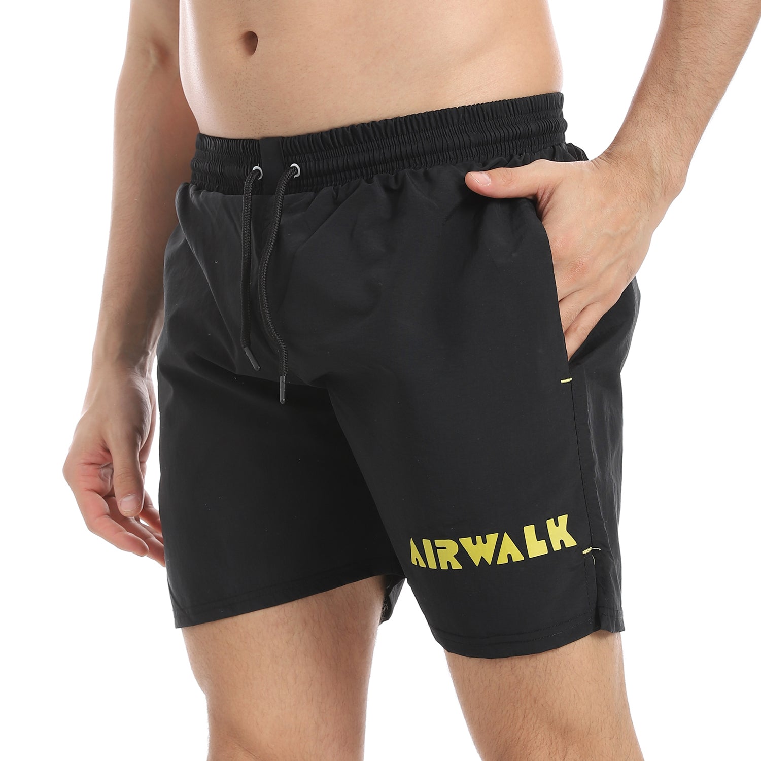 AIRWALK MEN'S SWIM SHORTS - BLACK