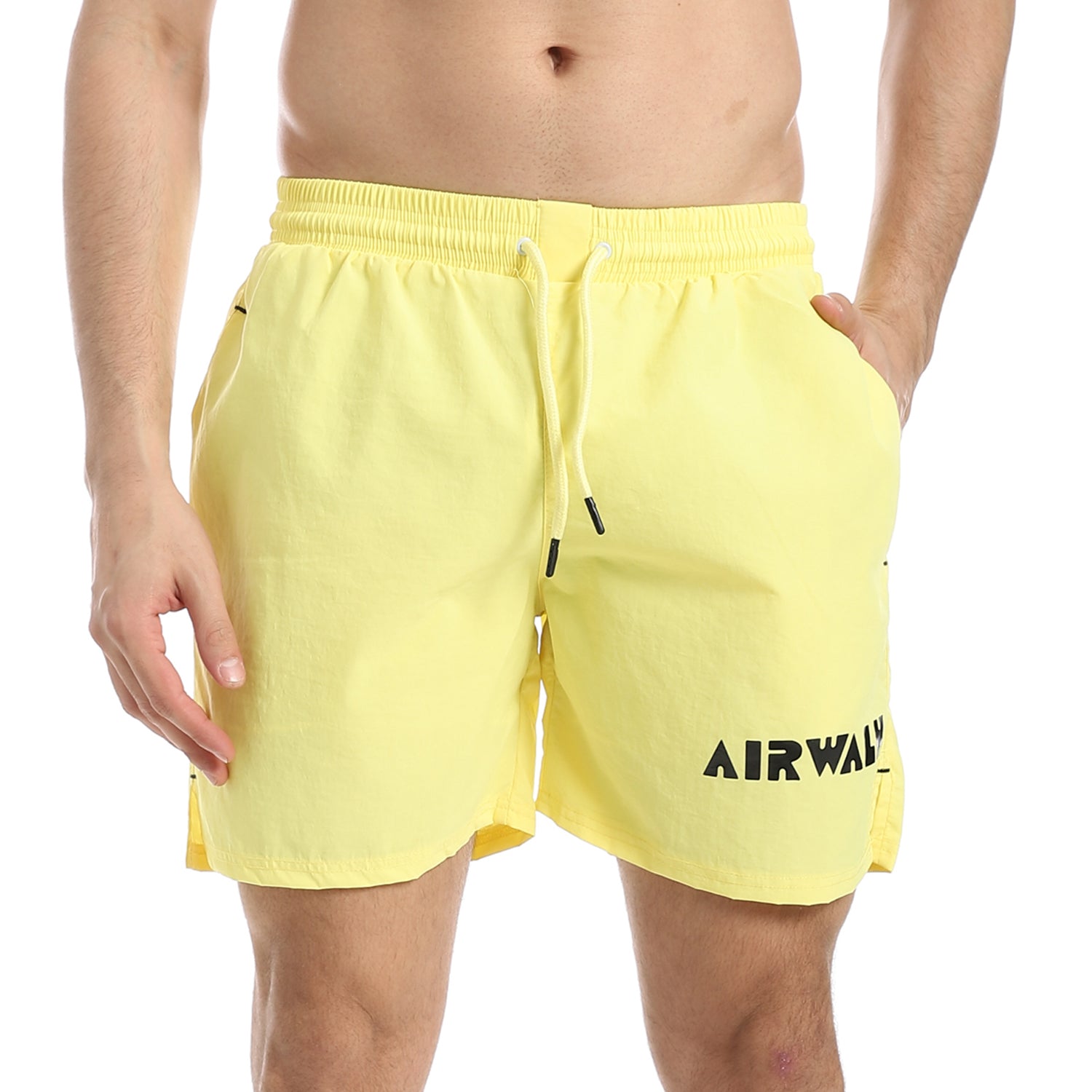 AIRWALK MEN'S SWIM SHORTS - YELLOW
