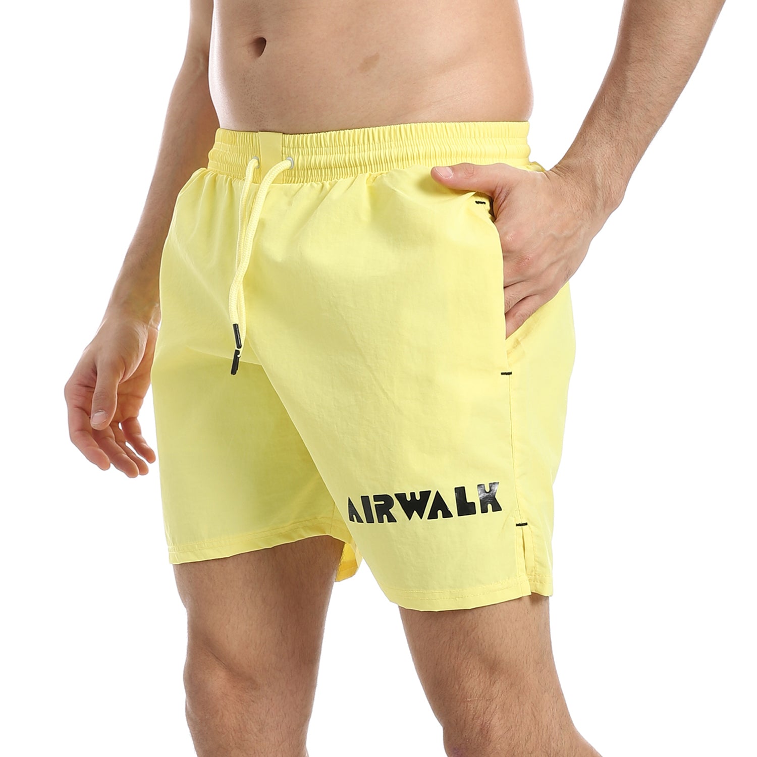 AIRWALK MEN'S SWIM SHORTS - YELLOW