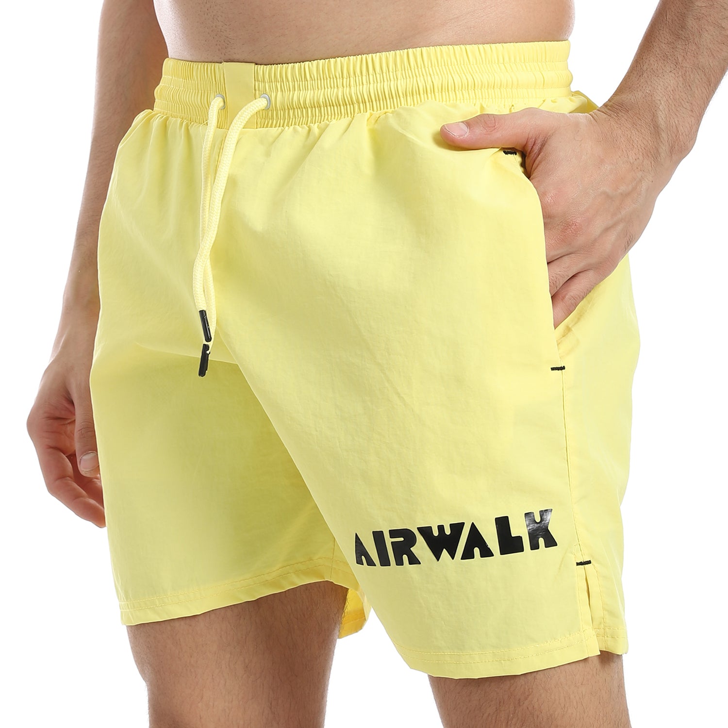AIRWALK MEN'S SWIM SHORTS - YELLOW