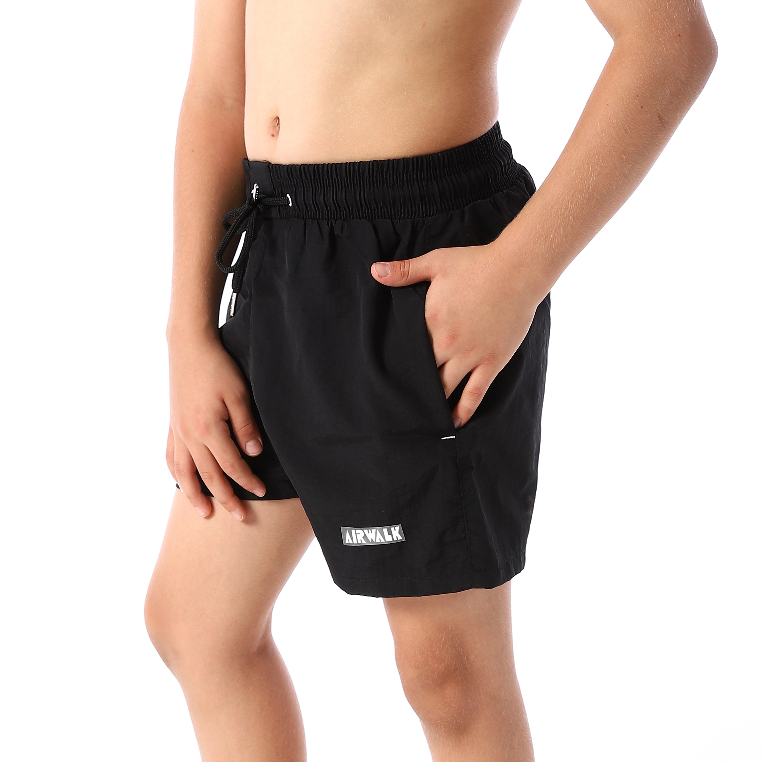 AIRWALK KIDS SWIM SHORTS - BLACK