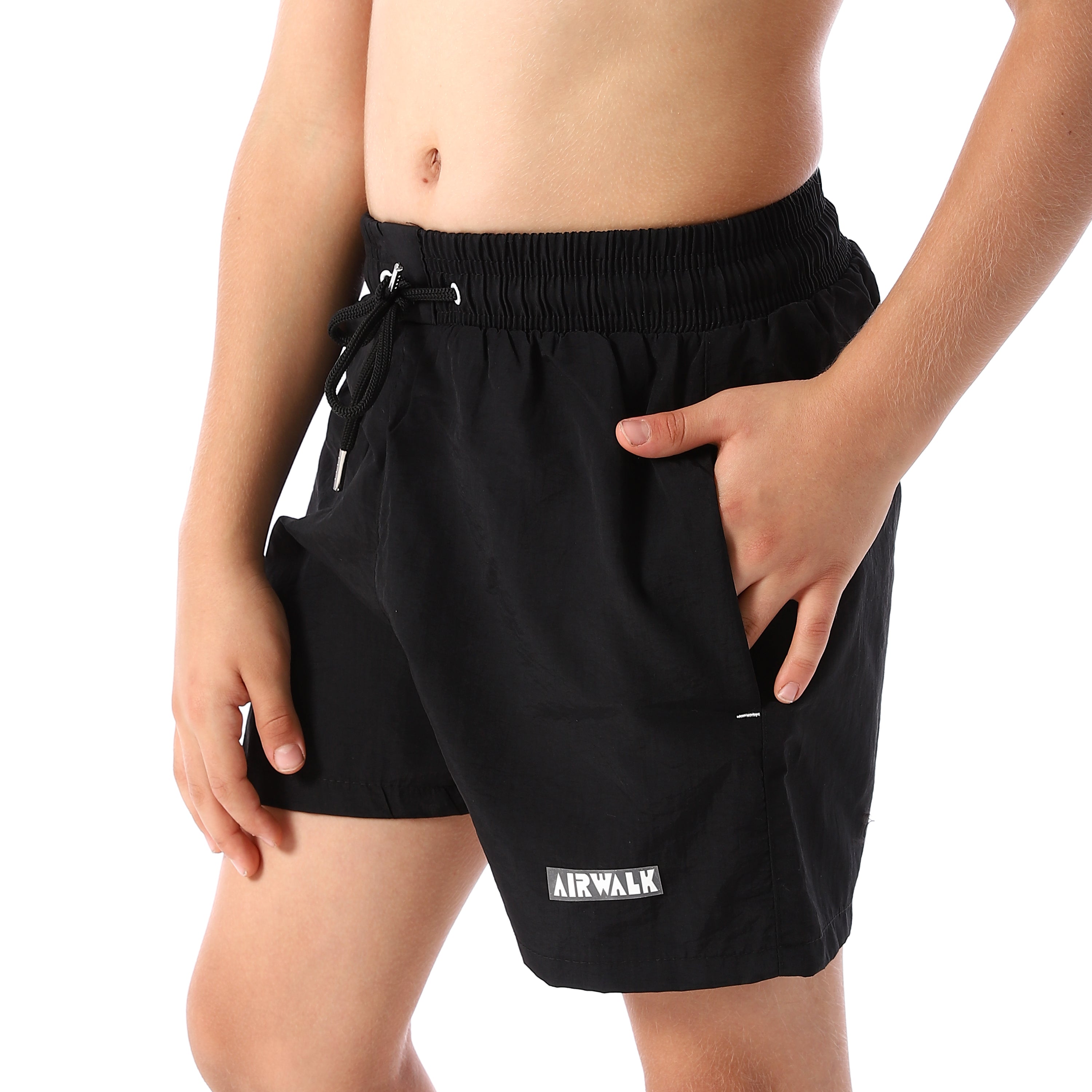 AIRWALK KIDS SWIM SHORTS - BLACK