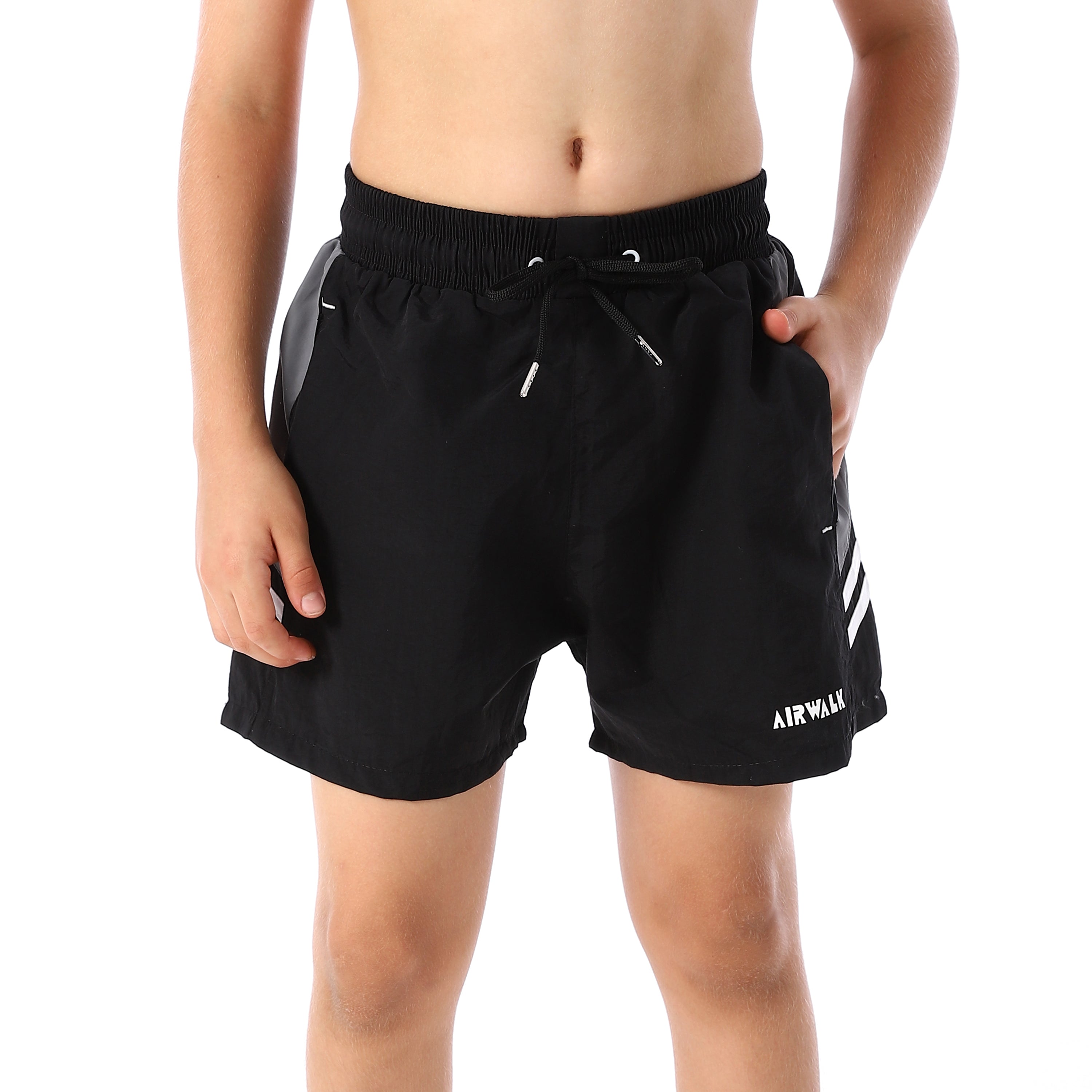 AIRWALK KIDS SWIM SHORTS - BLACK
