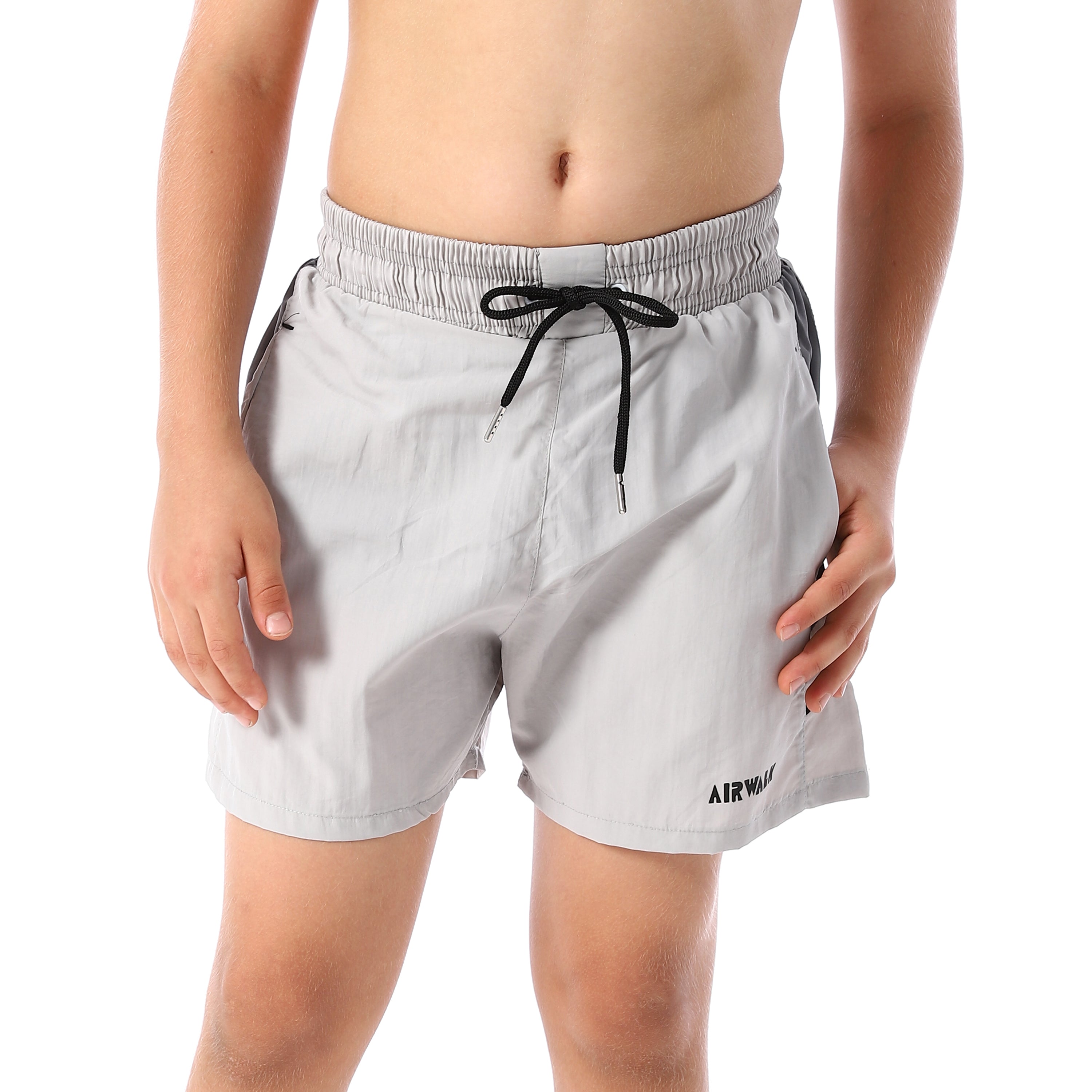 AIRWALK KIDS SWIM SHORTS - GREY