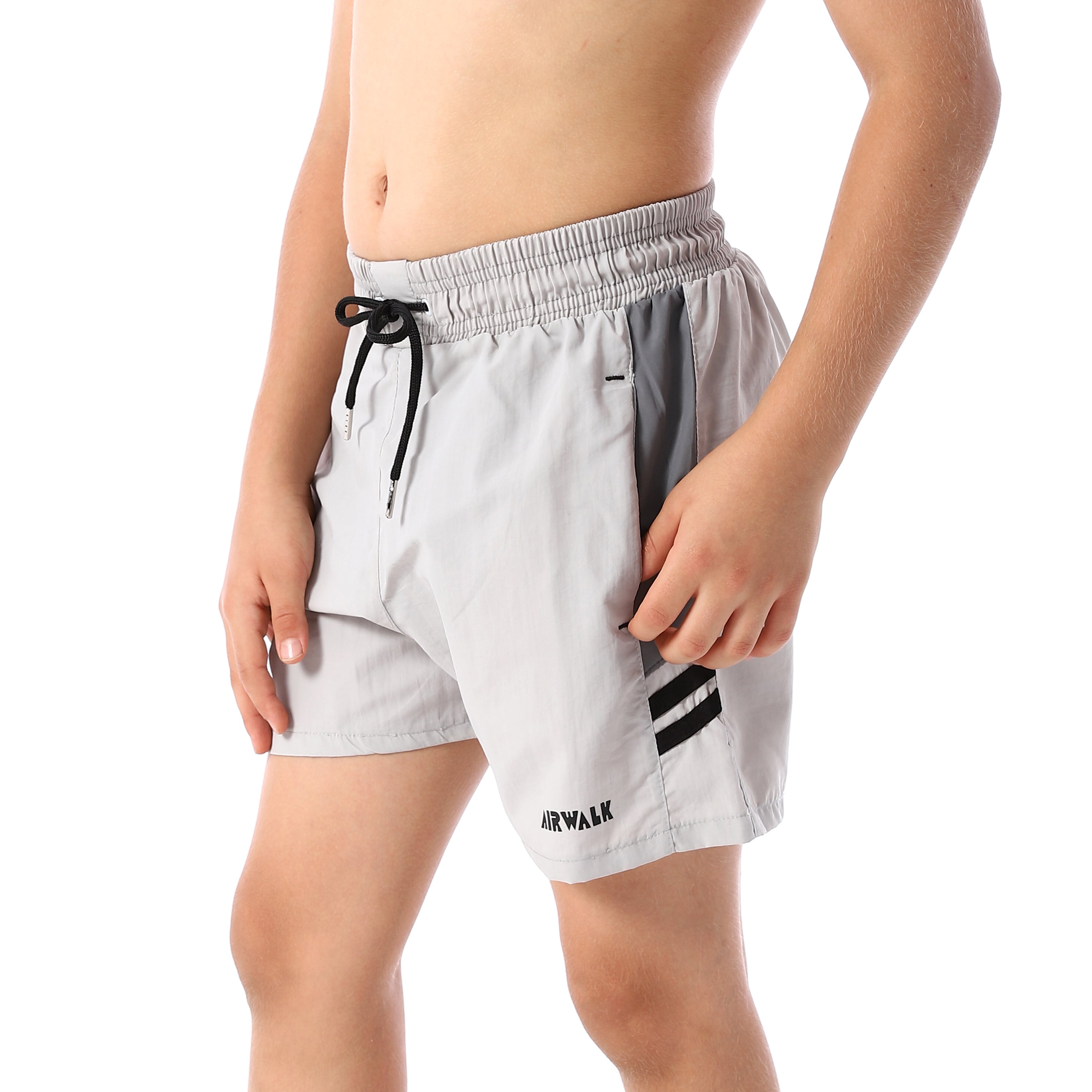 AIRWALK KIDS SWIM SHORTS - GREY