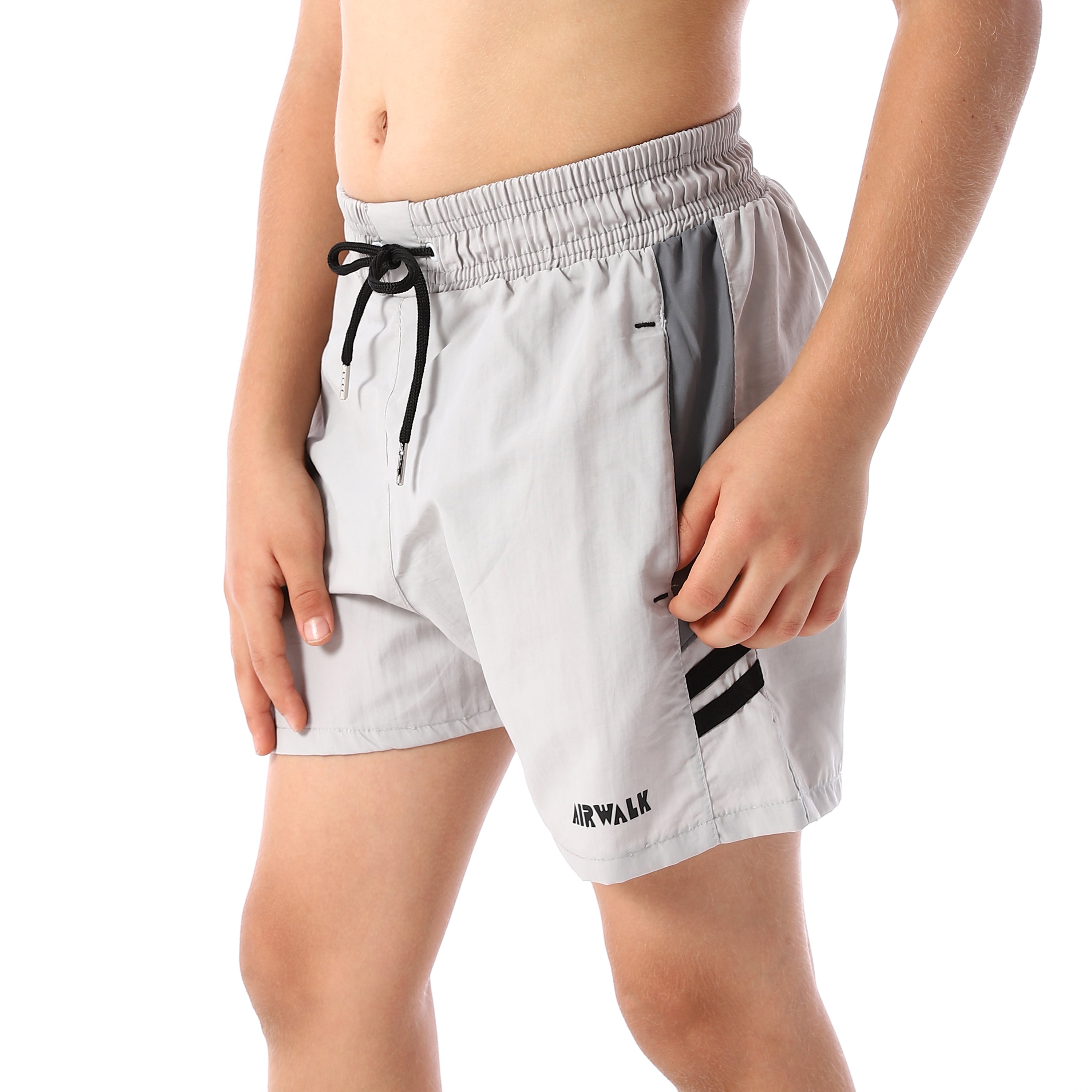 AIRWALK KIDS SWIM SHORTS - GREY