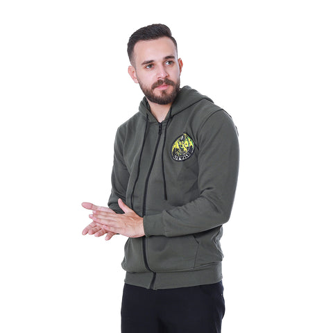 AIRWALK MEN ZIP HDY SWEATSHIRT - OLIVE