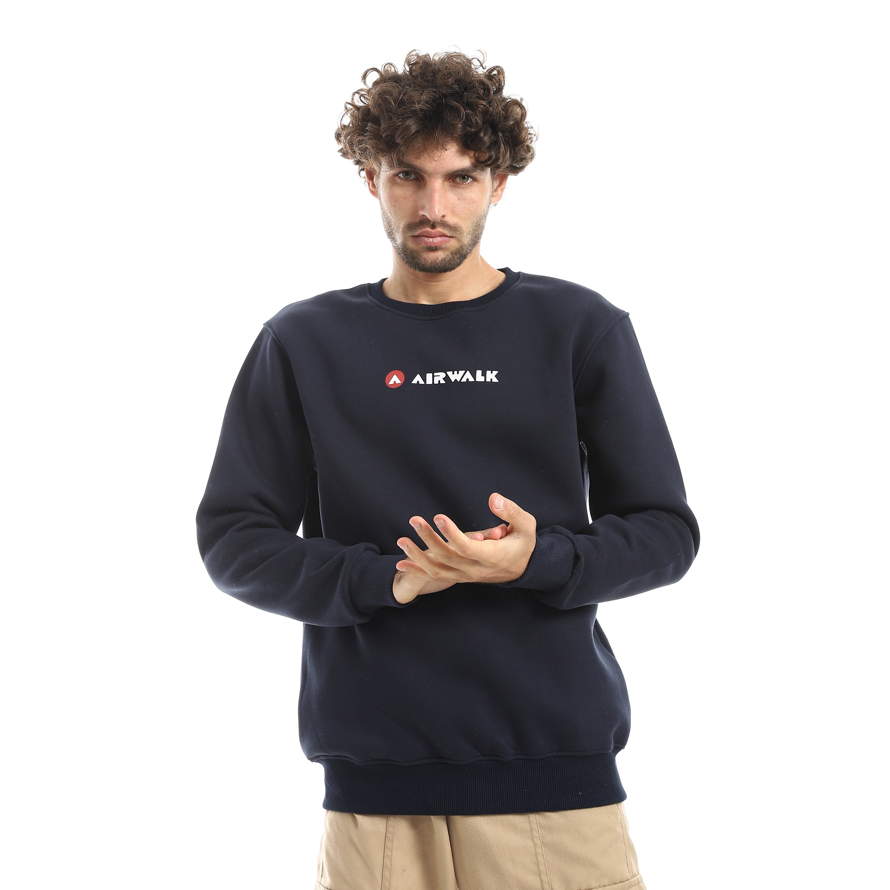 AIRWALK MEN'S BASIC SWEATSHIRT - NAVY